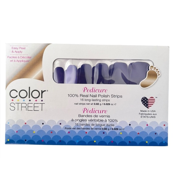 Color Street Pedicure Nail Polish Strips Evening Sky. New in sealed pkg. - Picture 2 of 3